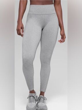Alo Seamless High-Waist Two Tone Rib Legging | Light Misty Grey Heather | XXS